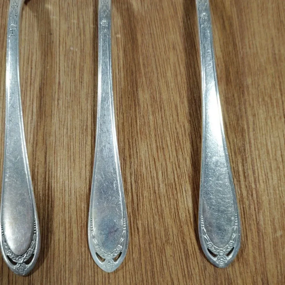 1847 Rogers Bros IS LOVELACE Silverplate Flatware 4 Serving Spoon